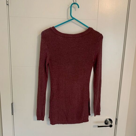 🌸3 for $30🌸 Garage Burgundy Knit Long Sleeve Top - Picture 2 of 3